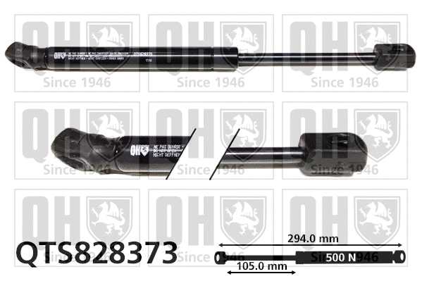 Vérin, capot-moteur QUINTON HAZELL QTS828373