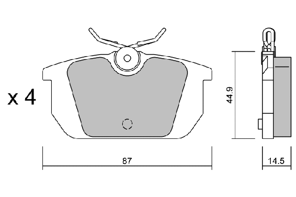 Kit de plaquettes de frein, frein à disque AISIN BPFI-2007