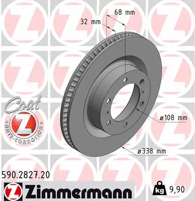 Disque de frein ZIMMERMANN 590.2827.20
