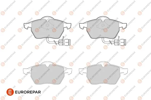 Kit de plaquettes de frein, frein à disque EUROREPAR 1686277180
