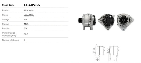 Alternateur LUSA LEA0955