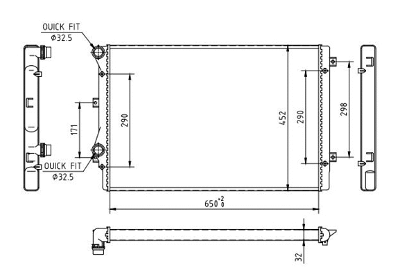 Radiateur, refroidissement du moteur HART 610 659