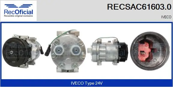 Compresseur, climatisation RECOFICIAL RECSAC61603.0