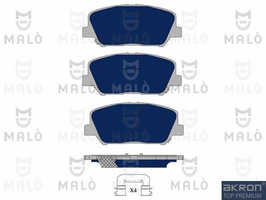 Kit de plaquettes de frein, frein à disque AKRON-MALÒ 1051144