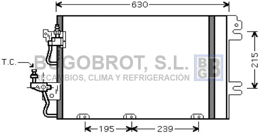 Condenseur, climatisation BUGOBROT 62-OL5366