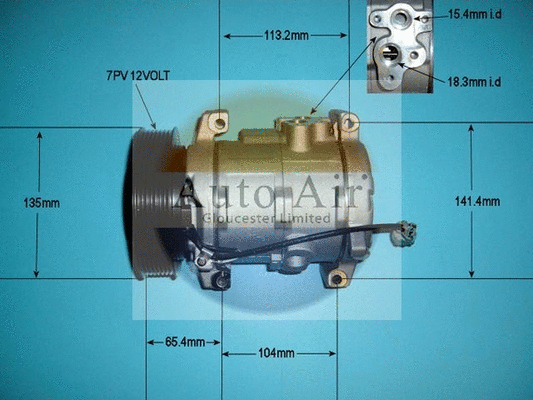 Compresseur, climatisation AUTO AIR GLOUCESTER 14-6213P