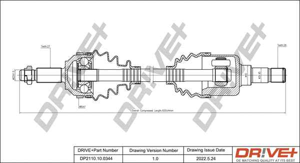 Arbre de transmission Dr!ve+ DP2110.10.0344