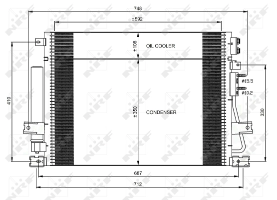 Condenseur, climatisation NRF 35966