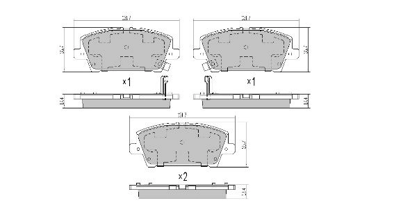 Kit de plaquettes de frein, frein à disque FREMAX FBP-1705