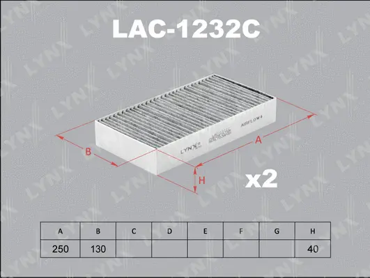 Filtre, air de l'habitacle LYNXAUTO LAC-1232C