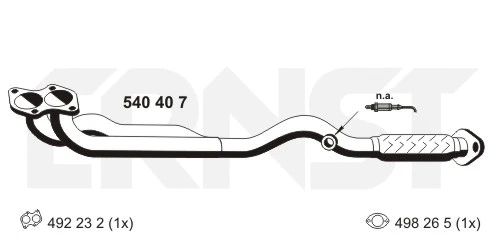 Tuyau d'échappement ERNST 540407