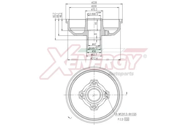 Tambour de frein AP XENERGY X654301