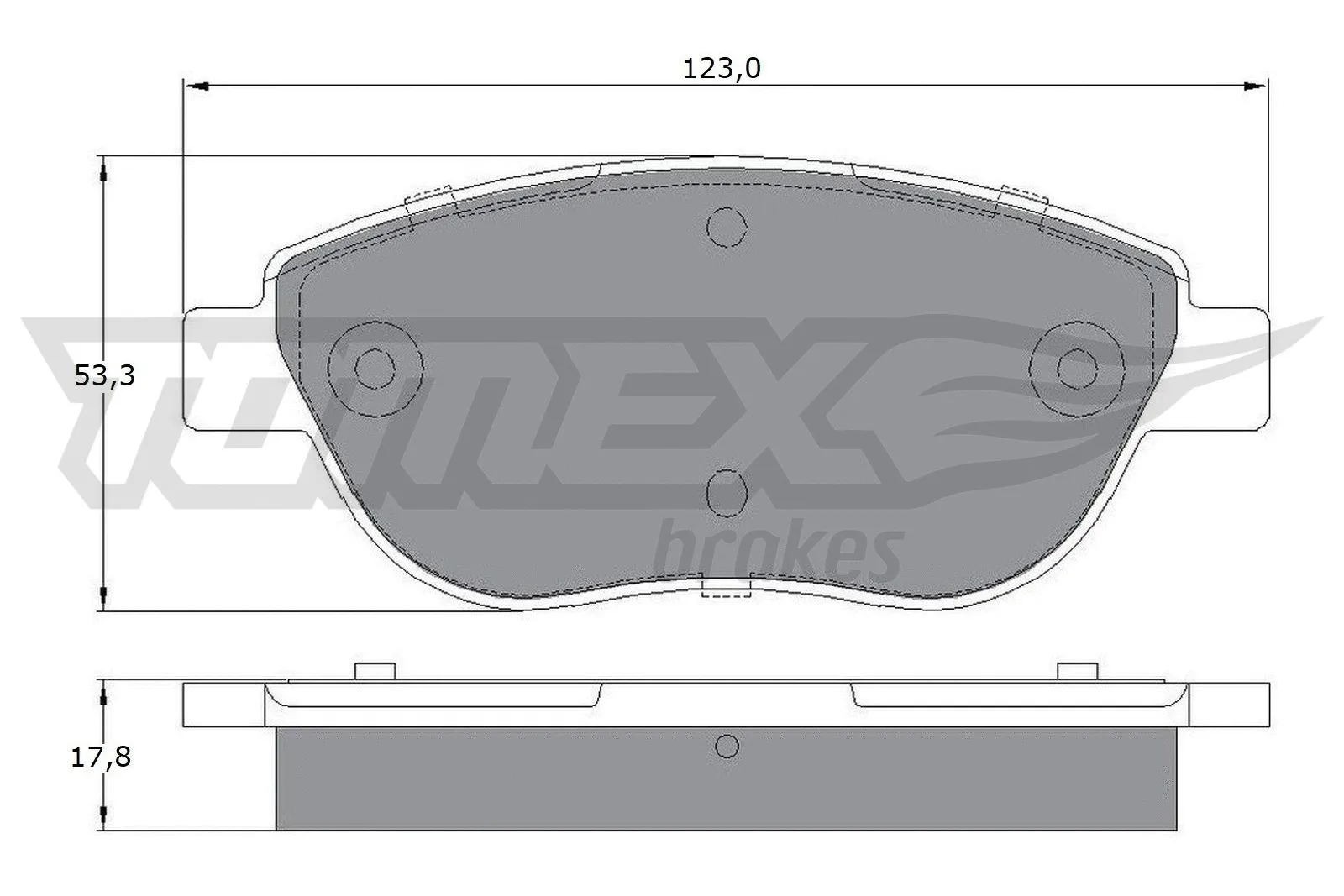 Kit de plaquettes de frein, frein à disque TOMEX Brakes TX 12-483