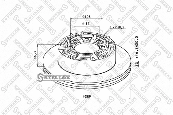 Disque de frein STELLOX 85-00737-SX
