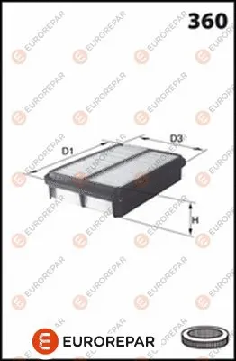 Filtre à air EUROREPAR 1667444480