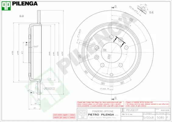 Disque de frein PILENGA 5080
