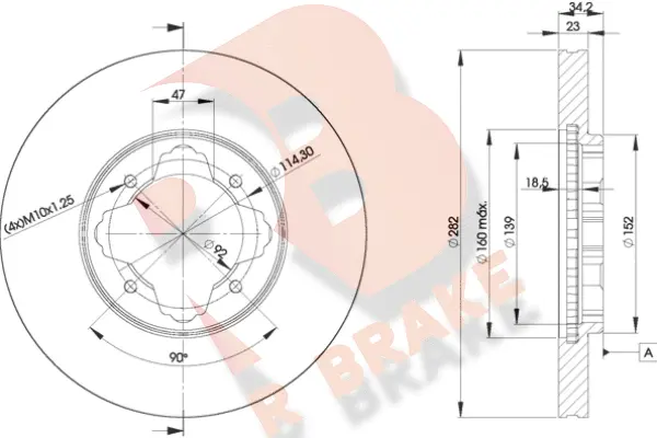 Disque de frein R BRAKE 78RBD20837