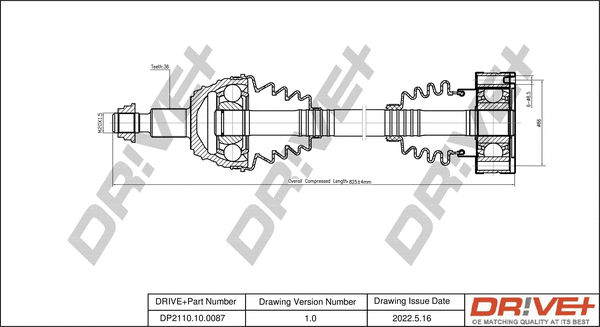 Arbre de transmission Dr!ve+ DP2110.10.0087