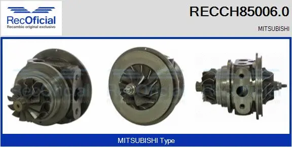 Groupe carter, turbocompresseur RECOFICIAL RECCH85006.0
