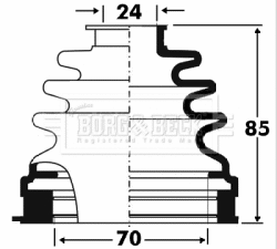 Jeu de joints-soufflets, arbre de commande BORG & BECK BCB2881