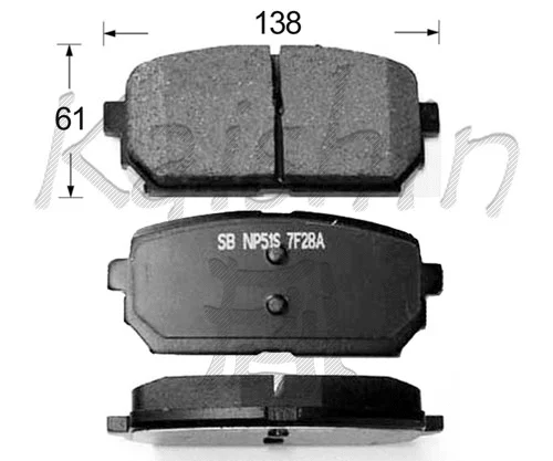 Kit de plaquettes de frein, frein à disque KAISHIN FK11230