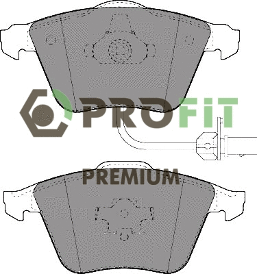 Kit de plaquettes de frein, frein à disque PROFIT 5005-1629
