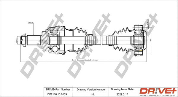 Arbre de transmission Dr!ve+ DP2110.10.0109