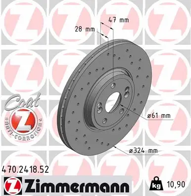 Disque de frein ZIMMERMANN 470.2418.52