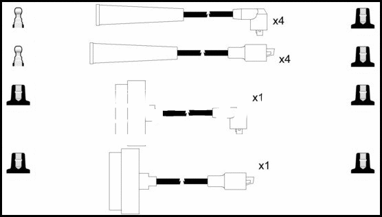 Kit de câbles d'allumage LEMARK HOES394