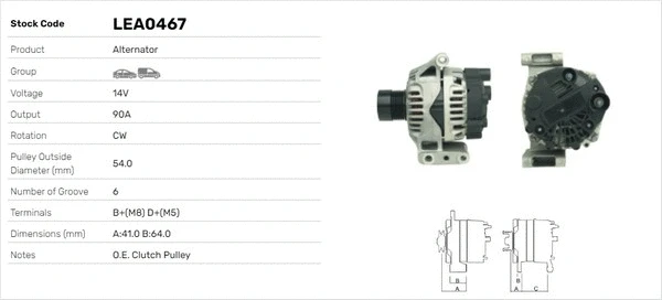 Alternateur LUSA LEA0467