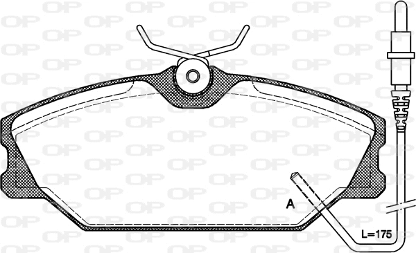 Kit de plaquettes de frein, frein à disque OPEN PARTS BPA0208.02