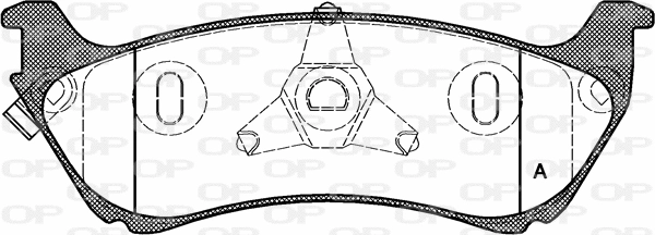 Kit de plaquettes de frein, frein à disque OPEN PARTS BPA0698.01
