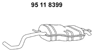 Silencieux arrière EBERSPÄCHER 95 11 8399