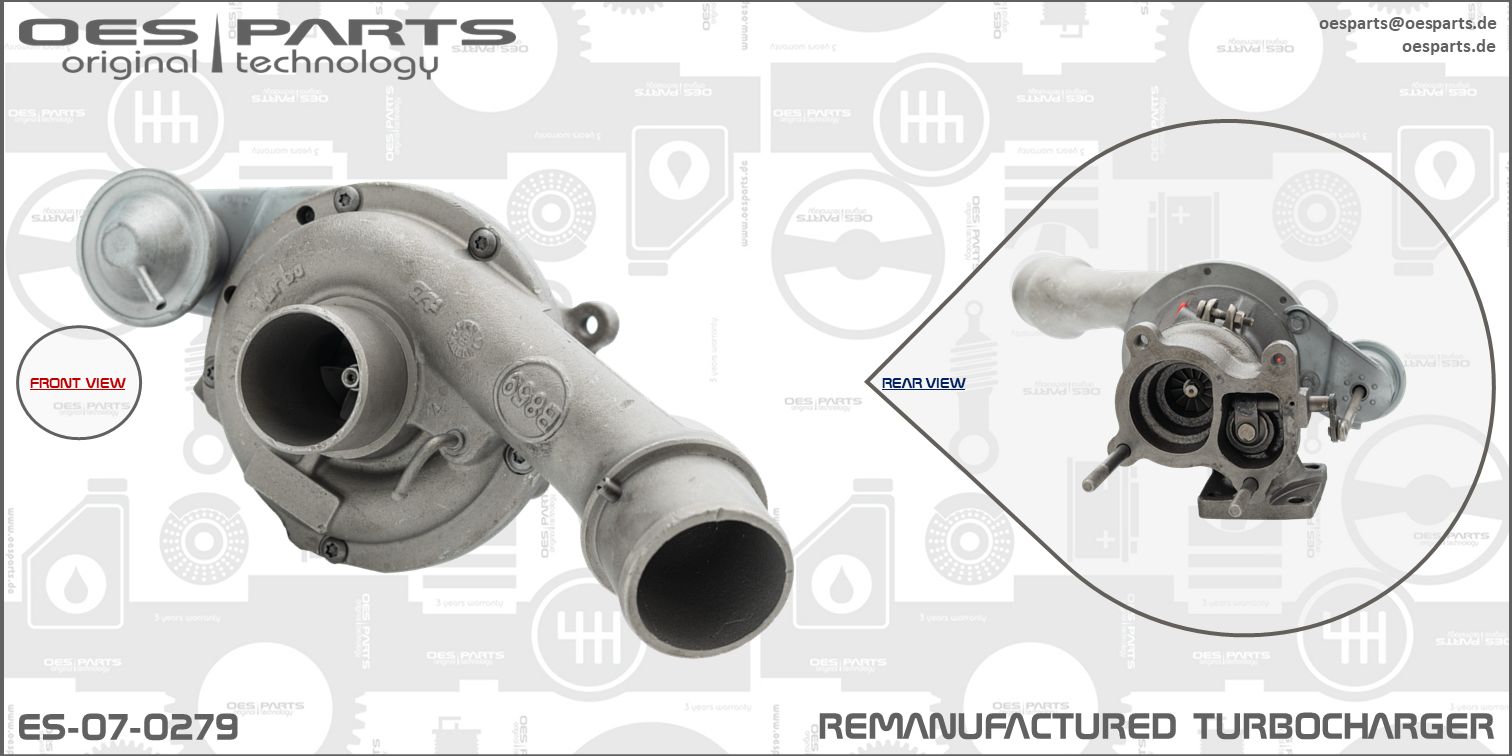 Turbocompresseur, suralimentation OES PARTS ES-07-0279