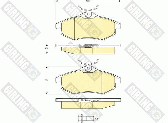 Kit de freins, frein à disques GIRLING 6411591