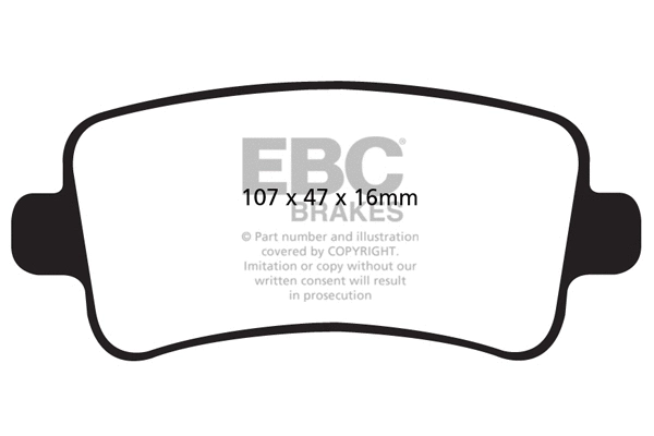 Kit de plaquettes de frein, frein à disque EBC Brakes DP32016C