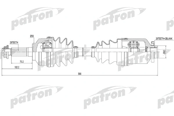 Arbre de transmission PATRON PDS0301