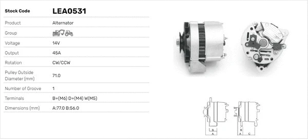 Alternateur LUSA LEA0531
