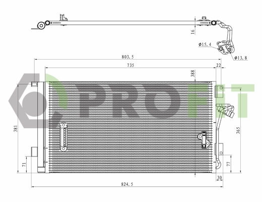 Condenseur, climatisation PROFIT 1770-0004
