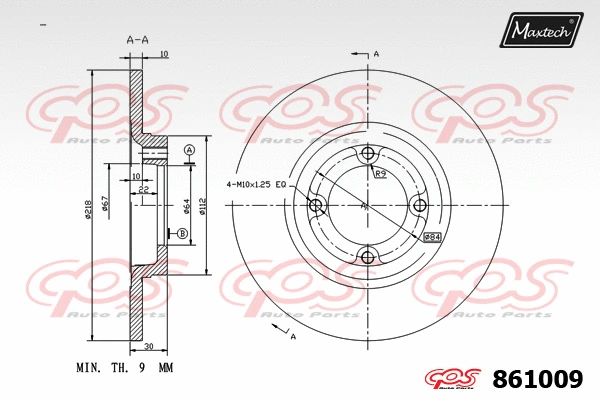 Disque de frein MAXTECH 861009