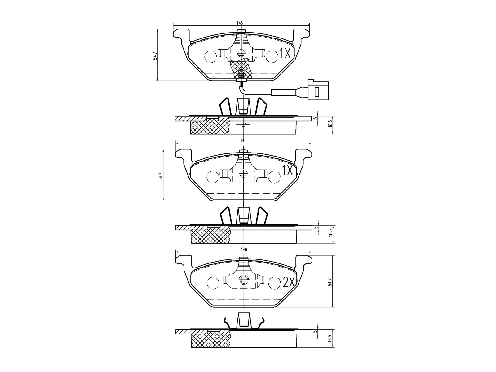Kit de plaquettes de frein, frein à disque A.Z. Meisterteile AZMT-44-022-1079