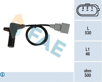 Capteur d'angle, vilebrequin FAE 79063