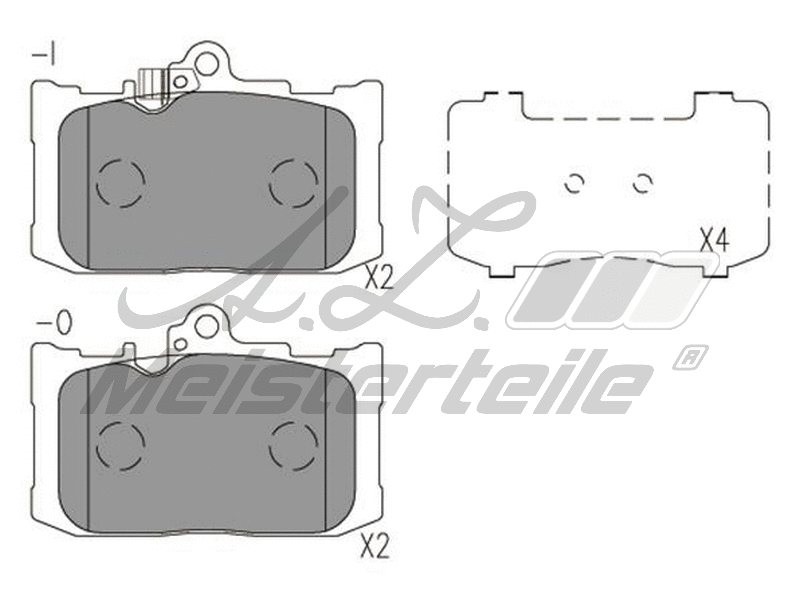 Kit de plaquettes de frein, frein à disque A.Z. Meisterteile AZMT-44-022-2039