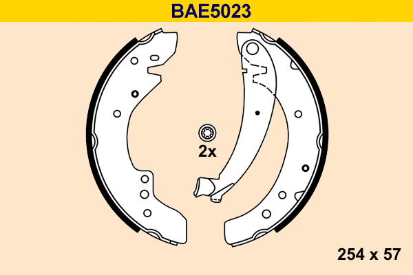 Jeu de mâchoires de frein BARUM BAE5023