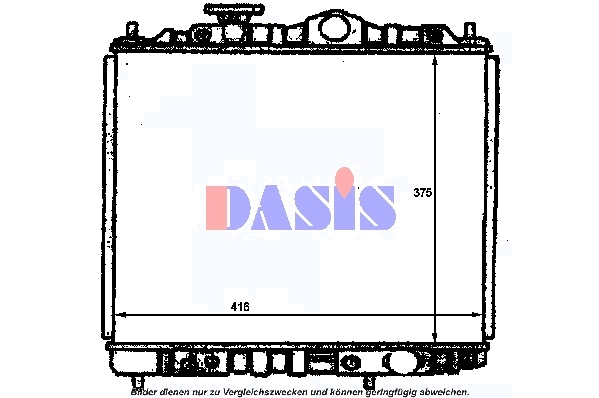 Radiateur, refroidissement du moteur AKS DASIS 141350N