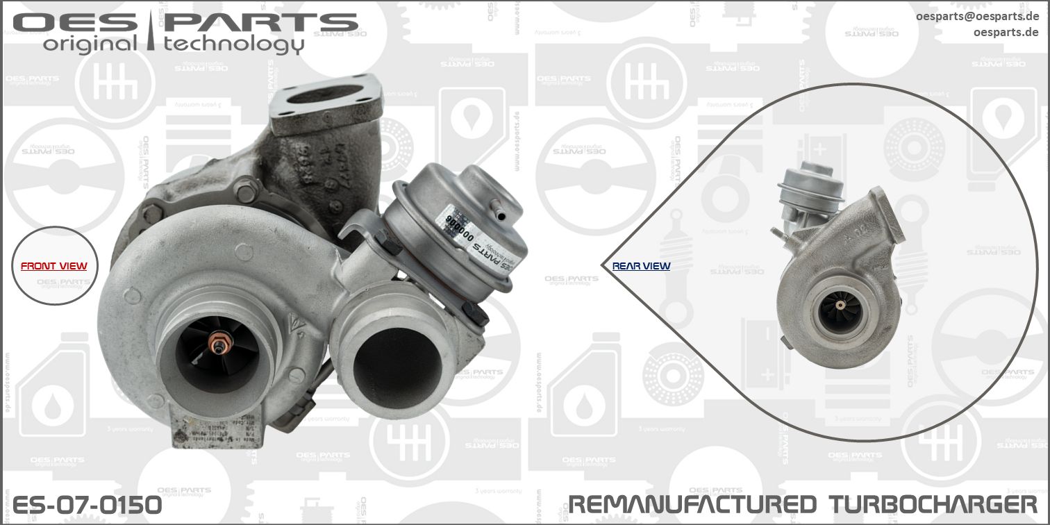 Turbocompresseur, suralimentation OES PARTS ES-07-0150