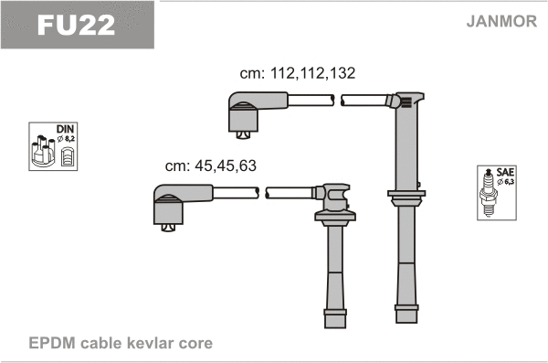 Kit de câbles d'allumage JANMOR FU22