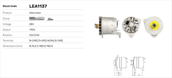 Alternateur LUSA LEA1137