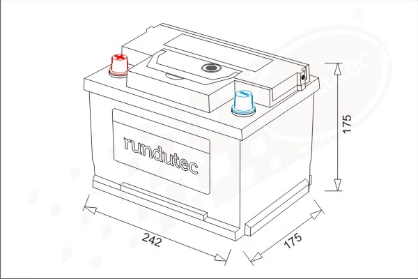 Batterie de démarrage rundutec GmbH RNU055LKN