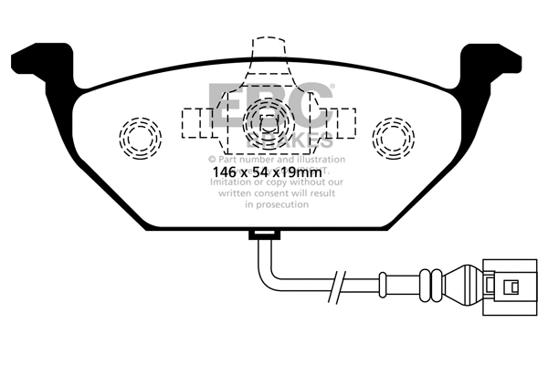 Kit de plaquettes de frein, frein à disque EBC Brakes DP21329
